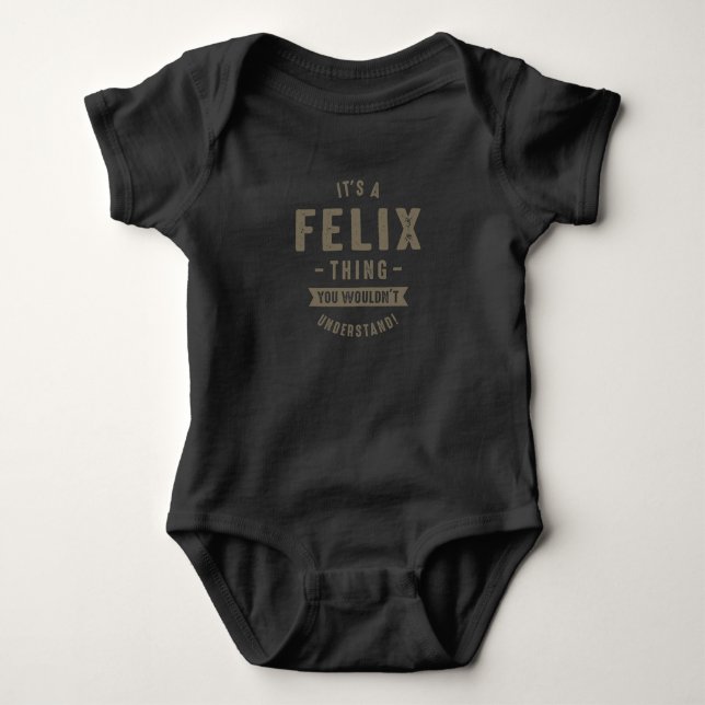 Felix Thing Baby Bodysuit (Front)