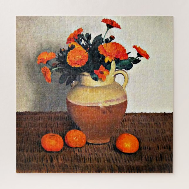 Felix Vallotton art, Marigolds and Tangerines Jigsaw Puzzle (Vertical)