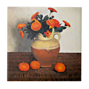 Felix Vallotton art, Marigolds and Tangerines Tile