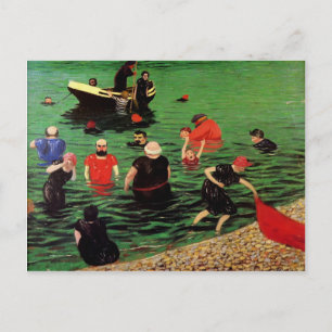 Felix Vallotton : Bathing in Etretat Postcard