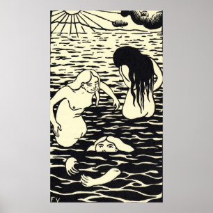 Felix Vallotton - Les trois baigneuses Poster