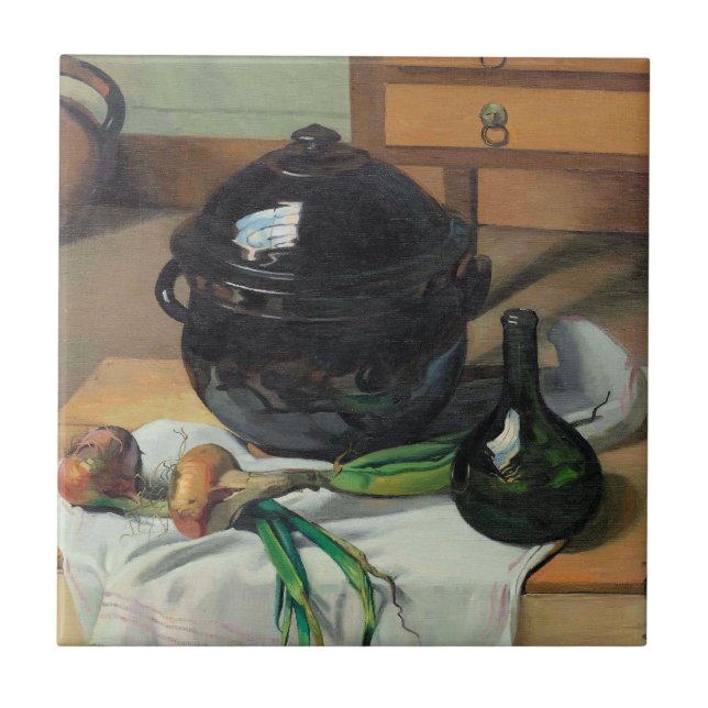 Felix Vallotton, Ognons et Soupere, Tile (Front)