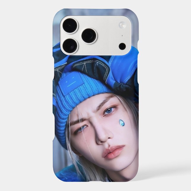 Felix's 'Maniac' Blue Sparkle Phone Case (Back)