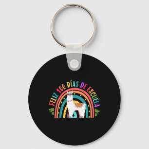 Feliz 100 Dias De Escuela 100 Days Of School Spani Keychain