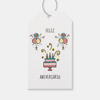 Feliz Aniversário | Happy Birthday Gift Tags