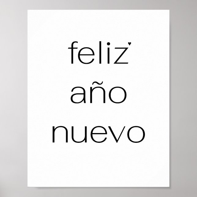 Feliz Año Nuevo - minimalistic typography poster (Devant)