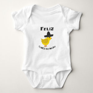 Feliz Cinco De Mayo Chick Baby Bodysuit