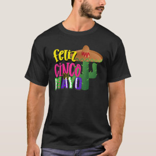 Feliz Cinco De Mayo Fiesta Womens Youth Girls T-Shirt