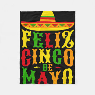 Feliz Cinco De Mayo Mexican Festival Party 1 Fleece Blanket