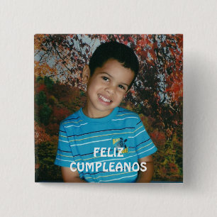 Feliz Cumpleanos 2 Inch Square Button