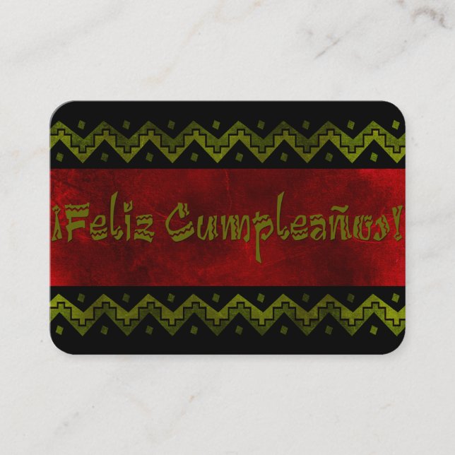 feliz cumpleanos arriba business card (Front)