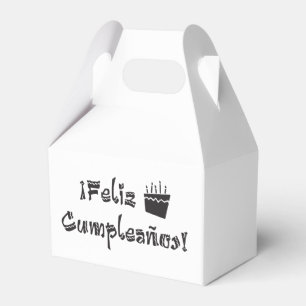 feliz cumpleanos arriba cake favor box
