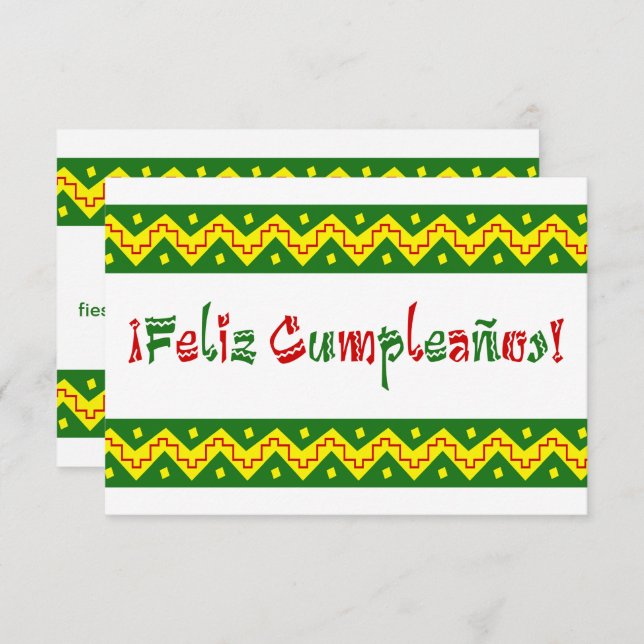 feliz cumpleanos arriba invitation (Front/Back)