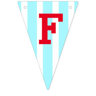 Feliz Cumpleaños -blue stripe bunting flag