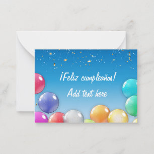 ¡Feliz cumpleaños ! Carte d'anniversaire espagnole