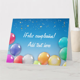 ¡Feliz cumpleaños ! Carte d'anniversaire espagnole