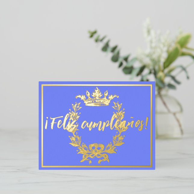 ¡Feliz cumpleaños ! Carte postale Invitation de la (Debout devant)