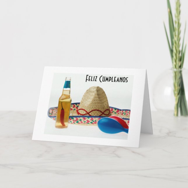 FELIZ CUMPLEANOS - DISFRUTAR - ENJOY BIRTHDAY CARD (Front)