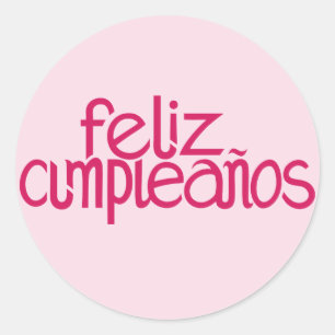 Feliz Cumpleaños hot pink Sticker