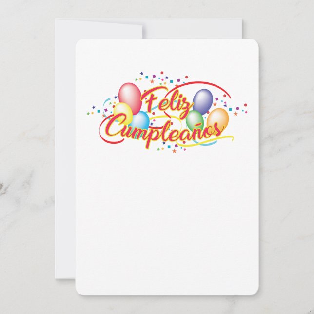 Feliz Cumpleaños Invitation (Front)