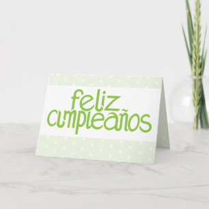 Feliz Cumpleaños lime Card