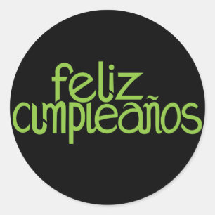 Feliz Cumpleaños lime Sticker