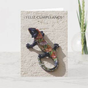 feliz cumpleaños lizard card