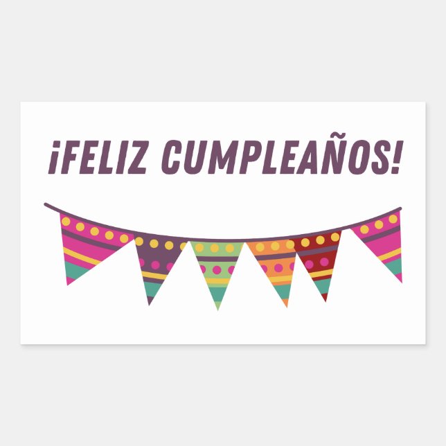 Feliz cumpleaños, Spanish happy birthday  Sticker (Front)