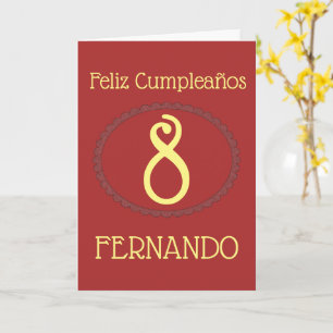 Feliz Cumpleaños Spanish Personalized Birthday Card
