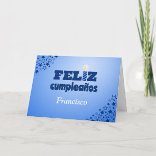 Feliz cumpleaños spanish personalized birthday card