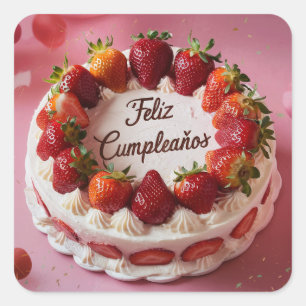 Feliz Cumpleaños  Square Sticker