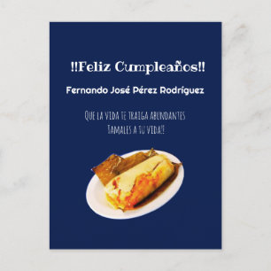 Feliz  Cumpleaños to el Comelón de Tamales Postcard