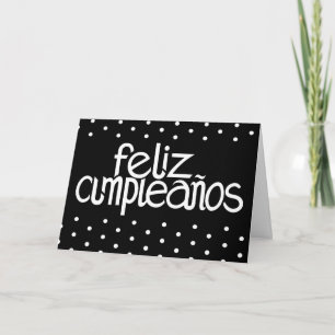 Feliz Cumpleaños white Card