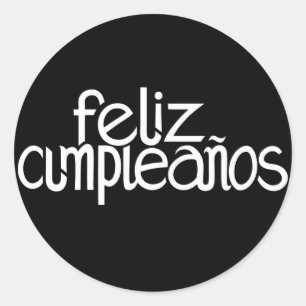 Feliz Cumpleaños white Sticker