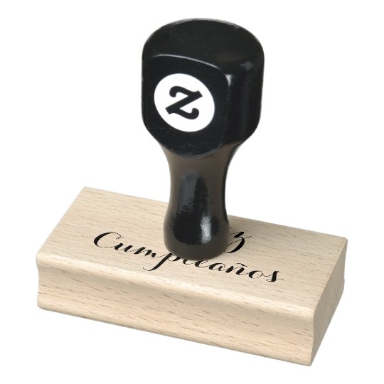 Feliz Cumpleaños - wood stamp
