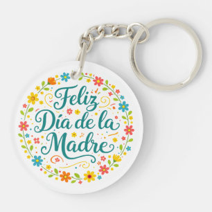Feliz Dia De La Madre Mother's Day Calligraphy    Keychain