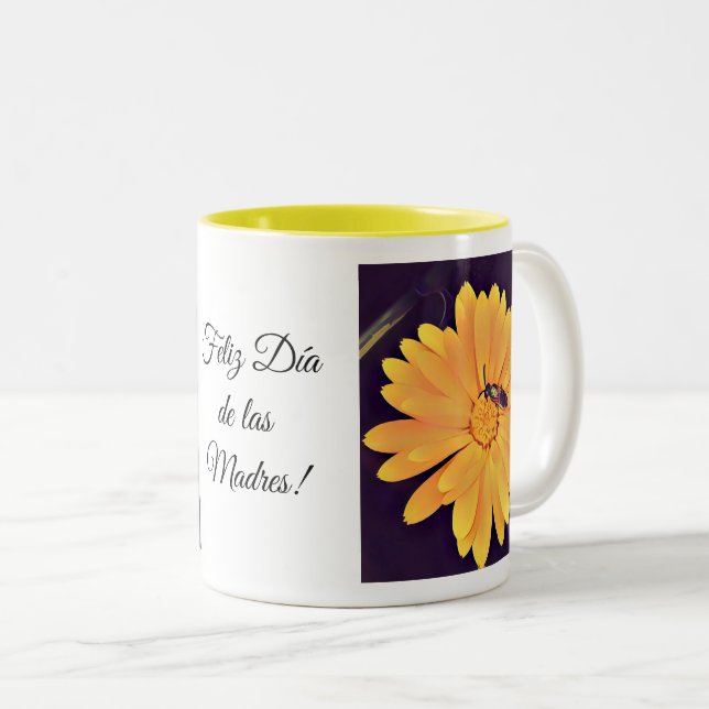 Feliz Día de las Madres taza de café Two-Tone Coff Coffee Mug (Front Right)