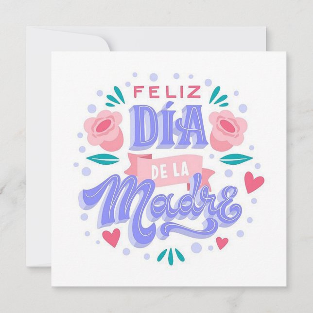 Feliz Dia De Le Madre Holiday Card (Front)