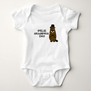 Feliz Groundhog Day! Baby Bodysuit