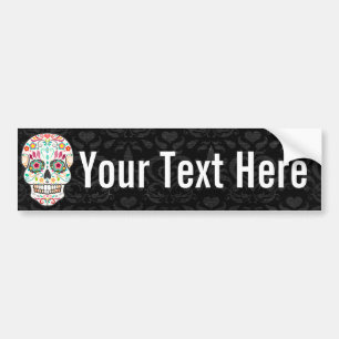 Feliz Muertos - Custom Sugar Skull Bumper Sticker