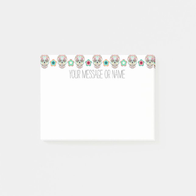 Feliz Muertos - Custom Sugar Skull Post-it® Notes (Front)