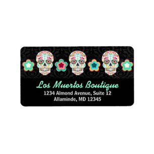 Feliz Muertos - étiquettes de adresse faits sur