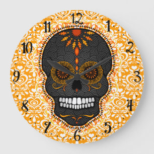 Feliz Muertos - Happy Sugar Skull Wall Clock