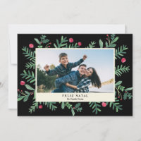 Feliz Natal Aquarela | Cartão de Natal