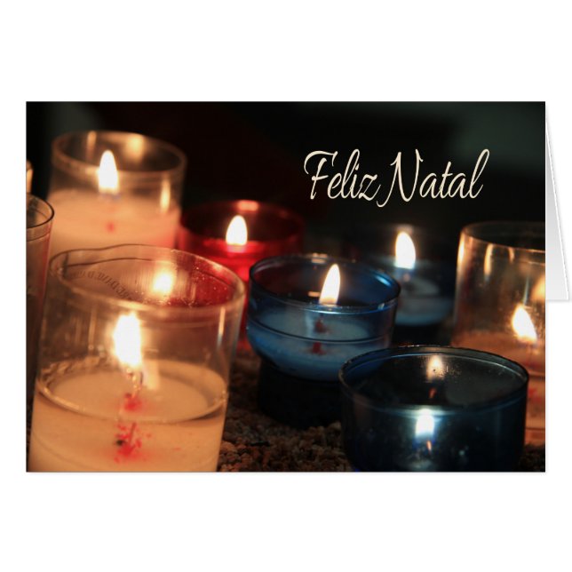 Feliz Natal  Burning candles christmas (Front Horizontal)