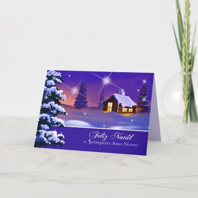 Feliz Natal. Carte de Noël en portugais (Devant)