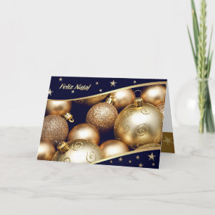 Feliz Natal. Christmas Card in Portuguese