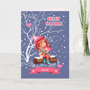 Feliz Natal. Christmas Card in Portuguese