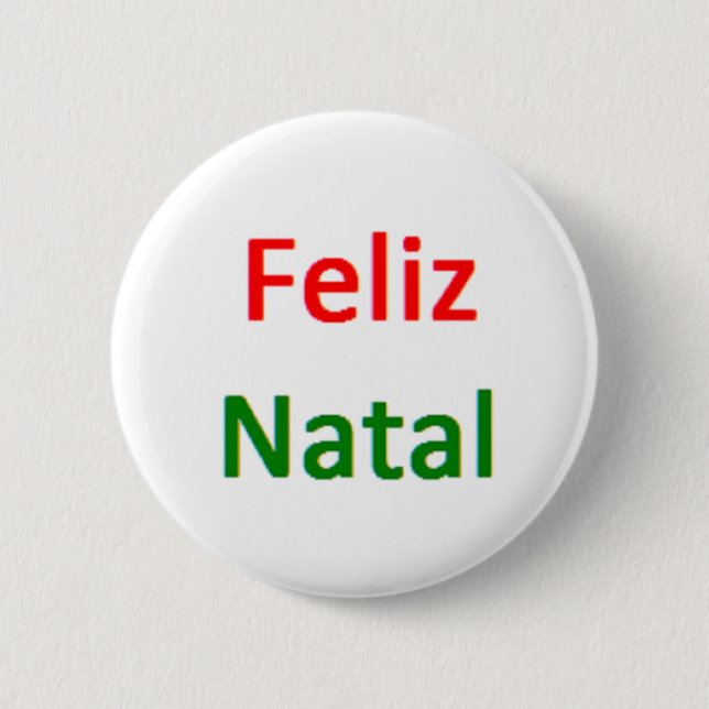 feliz natal coffee mug 2 inch round button (Front)