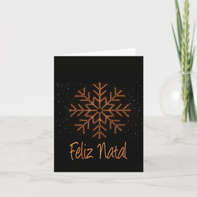 Feliz Natal   Crystal Lights Holiday Card (Front)